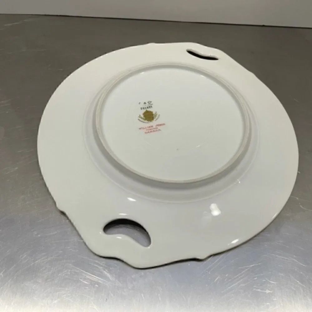 Bernardaud Limoges HANDLED TRAY Handpainted Red - Picture 5 of 6
